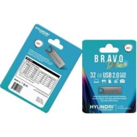Hyundai Technologies U2BK/32GAS 32GB Bravo Deluxe USB 2.0 Flash Drive, Gray