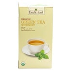 Buy Earths Finest Organic Green Teabags With Mint 1.5g Pack of 25 in UAE