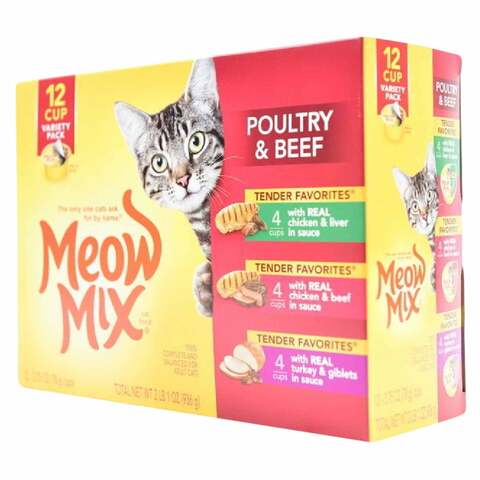 Meow mix poultry outlet and beef