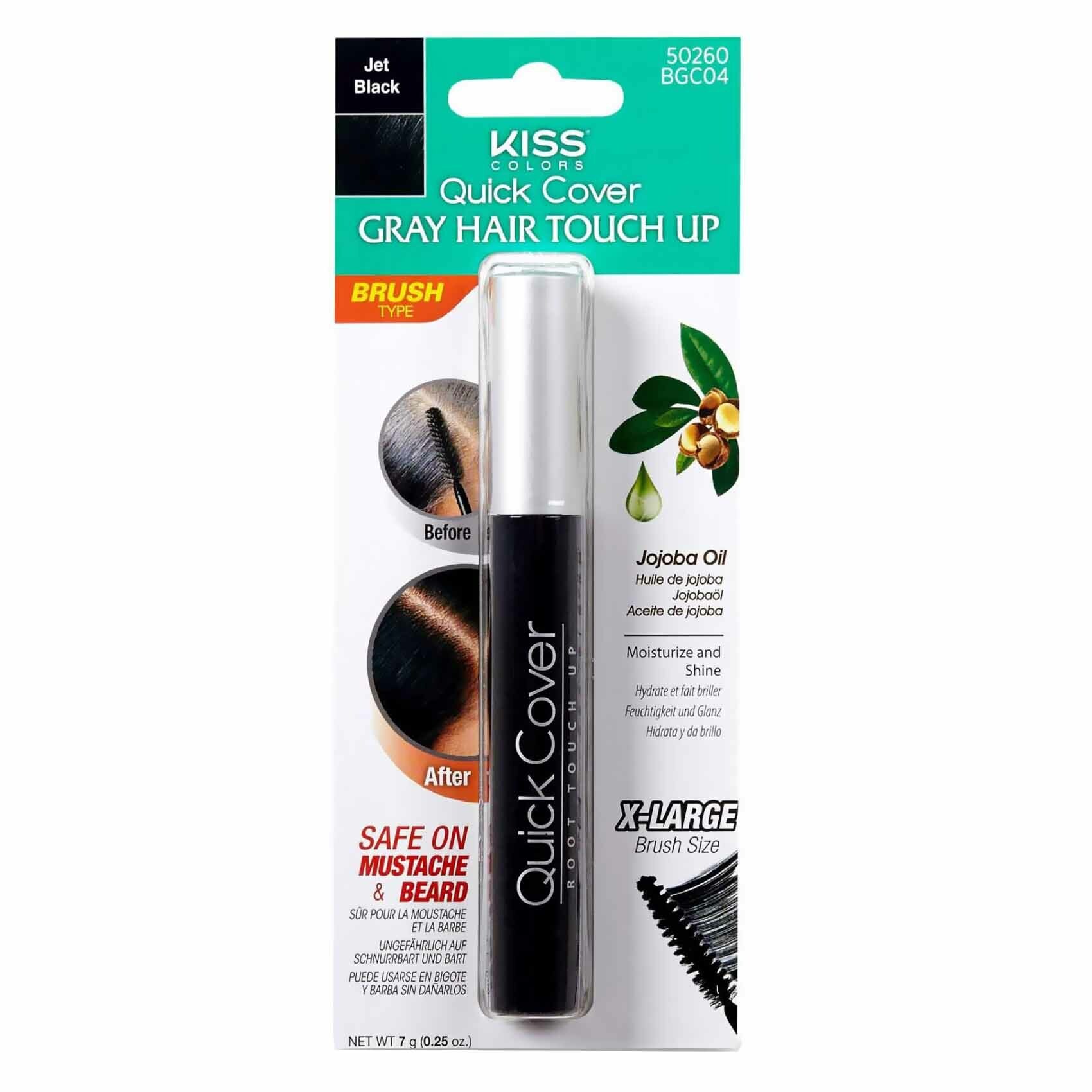 Buy Kiss Quick Cover LGC01 Jet Black Gray Hair Touch Up Stick 6g Online