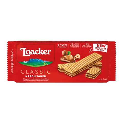 Loacker Wafer Napolitaner Crispy Filed With Hazelnut Cream 90 Gram