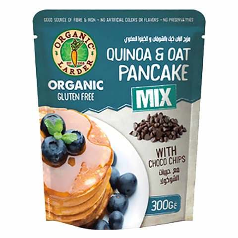 Organic Larder Quinoa And Oat Pancake Mix With Choco Chips 300g