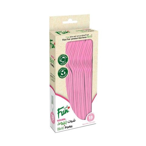 Fun Bio Forks Blush Pink 18Pcs