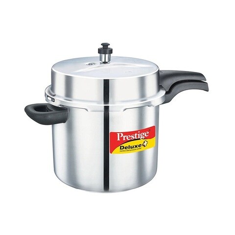 Prestige Deluxe Alpha Stainless Steel Pressure Cooker Silver 10L