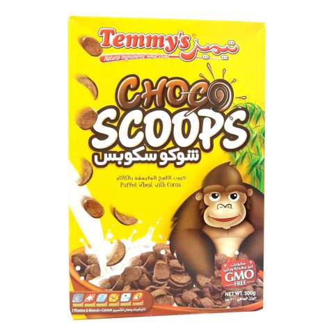Temmy&#39;s Choco Scoops Cereal box - 500 grams