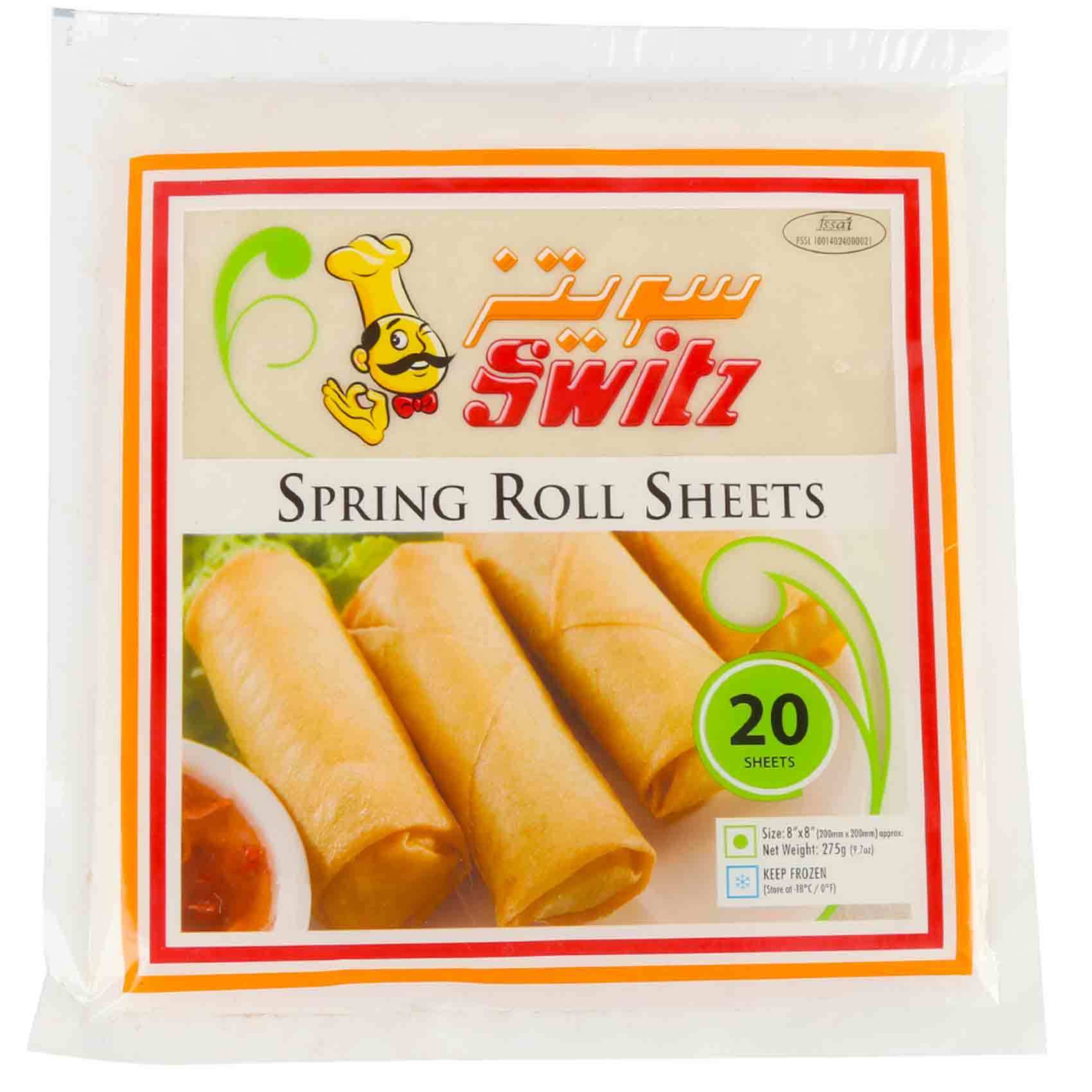 Buy Switz Spring Roll Sheet Medium 20 Pieces Online Shop Frozen Food On Carrefour Jordan
