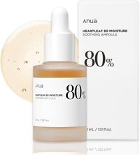 Anua Heartleaf 80% Soothing Ampoule, Non-Greasy, Face Skin Calm Serum Hydrating Panthenol B5 Calming Treatment Essence, 30ml / 1.01 Fl.Oz.