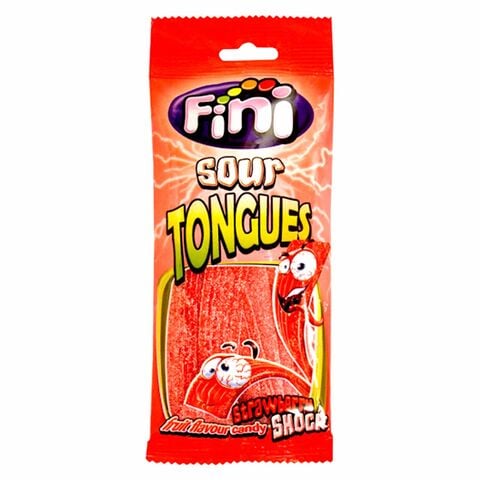 Fini Sour Tongues Strawberry Flavoured Candy 100g