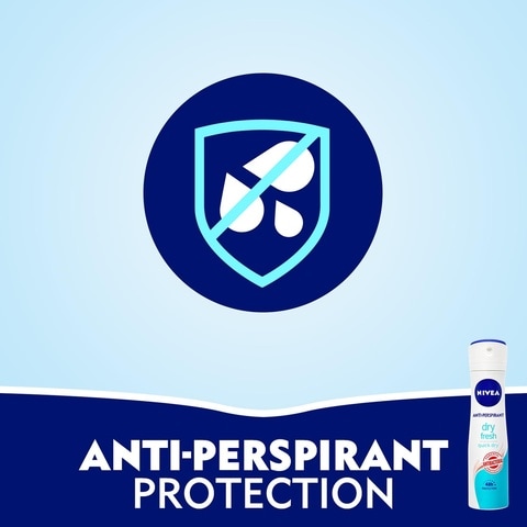 NIVEA Antiperspirant Spray for Women  Dry Fresh Antibacterial Protection  150ml