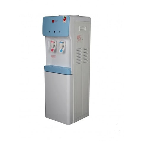 AFRA Water Dispenser Cabinet, 5L, 630W, Floor Standing, Top Load, Compressor Cooling, 2 Tap, Stainless Steel Tanks, Blue &amp; White, G-MARK, ESMA, ROHS, And CB Certified, AF-95WDWT, 2 Years Warranty