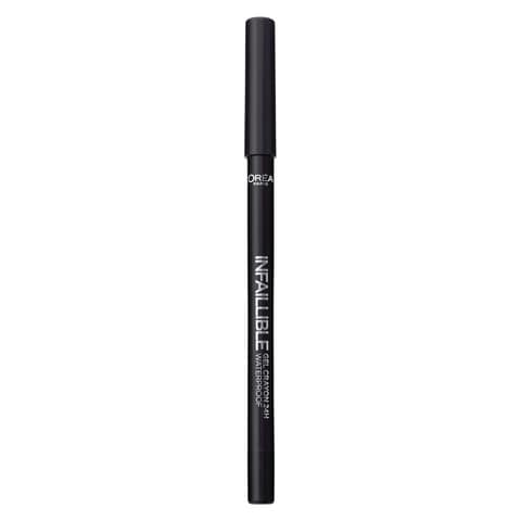 اشتري لوريال باريس إنفاليبل قلم جل تحديد العيون مقاوم للماء 1.2 غرام - 01 باك تو بلاك في الامارات
