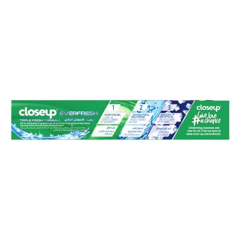 Closeup Triple Fresh Formula Gel Toothpaste Menthol Fresh 50ml