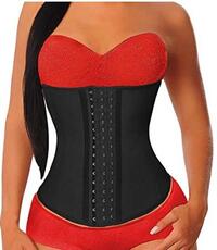 Aiwanto Small Waist Trainer for Women Sport Girdle Waist Trainer Corsets Hourglass Body Shaper Black S