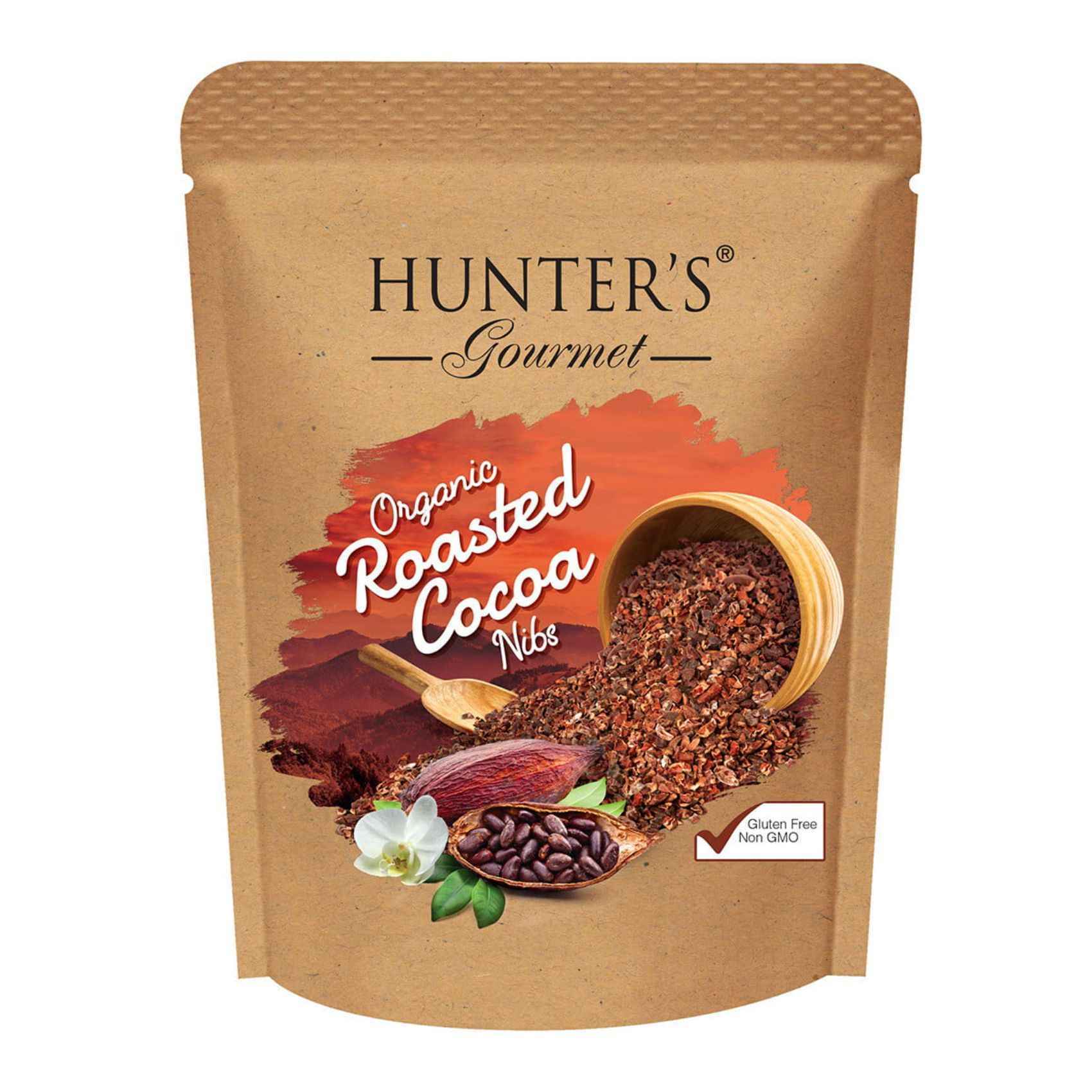 Buy Hunter's Gourmet Organic Roasted Cocoa Nibs 300g Online Shop Bio