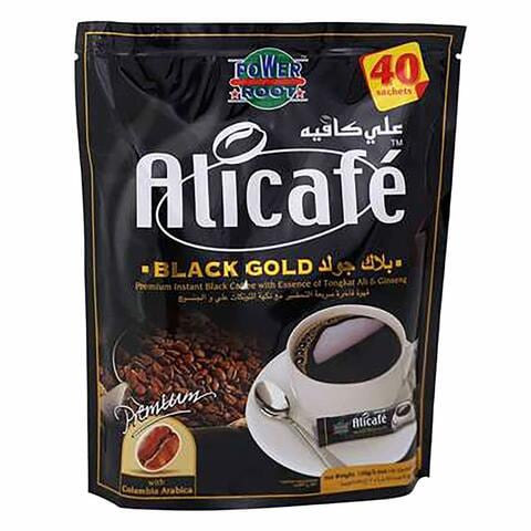 Buy Power Root Alicafe Black Gold Coffee 2.5g Pack of 40 in UAE