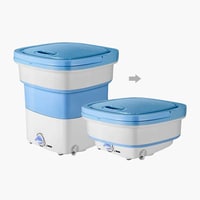 Aiwanto Washing Machine Laundry Machine Foldable Travel Mini Washing Machine Bucket Small Cloth Baby Cloth Washing Machine (Blue)