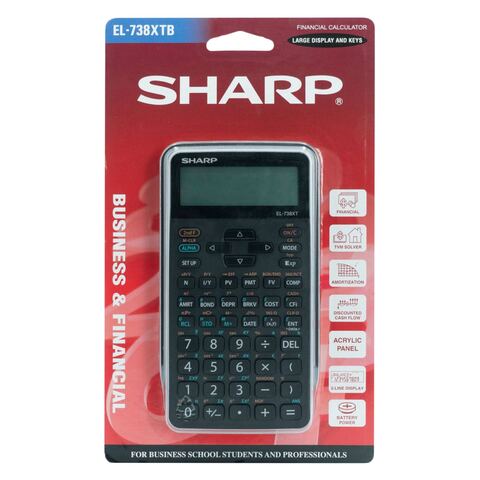 Sharp Calculator El/738Xt Bf Blk