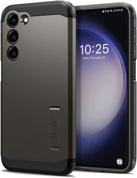 Spigen Tough Armor designed for Samsung Galaxy S23 PLUS case cover (2023) with Extreme Impact Foam - Gunmetal