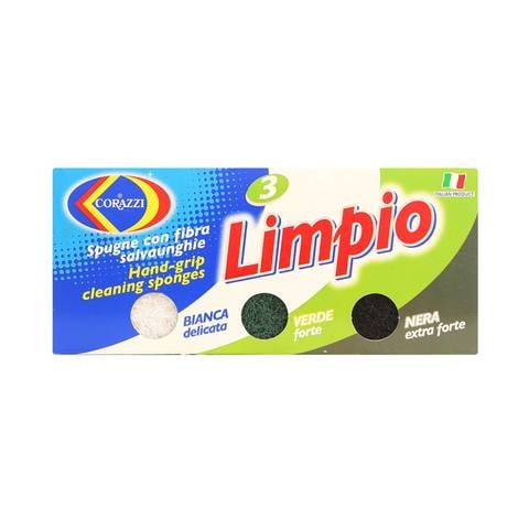 Corazzi Limpio Hand-Grip Cleaning Sponges 3pcs