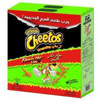 Cheetos Crunchy Flamin Hot Lime Cheese Flavoured Snacks 26g Pack of 12