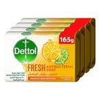 Buy Dettol Fresh Anti-Bacterial Soap Yellow 165g Pack of 4 in UAE