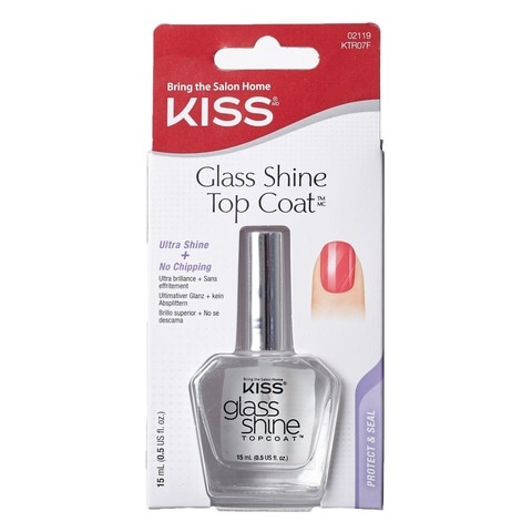 Kiss KTR07F Glass Shine Top Coat Nail Polish - 15ml