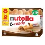 Buy Nutella B-Ready Chocolate Hazelnut Spread Filled Wafer Bar Multi Pack 10 Bars 8+2 Free 220g in UAE