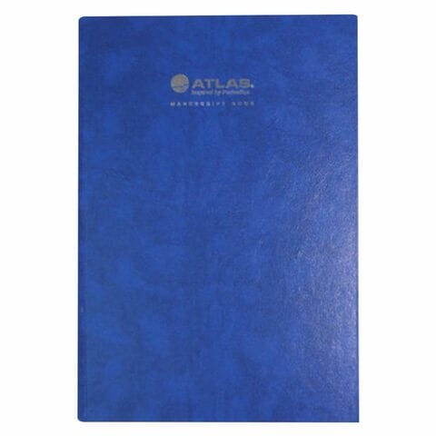 Atlas A4 Manuscript Book Blue 2 Quire 70Gsm