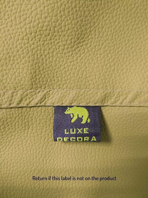 Luxe Decora PVC Bean Bag With Filling 90x80x80cm (Beige)