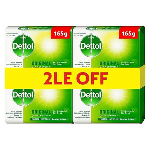 Dettol Anti-Bacterial Soap - Original - 165 gram - 4 Pieces