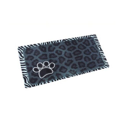 Drymate Mats for Dogs & Cats BLACK LEOPARD / ZEBRA BORDER 12 X 20 Inch/30 Cms X 50 Cms