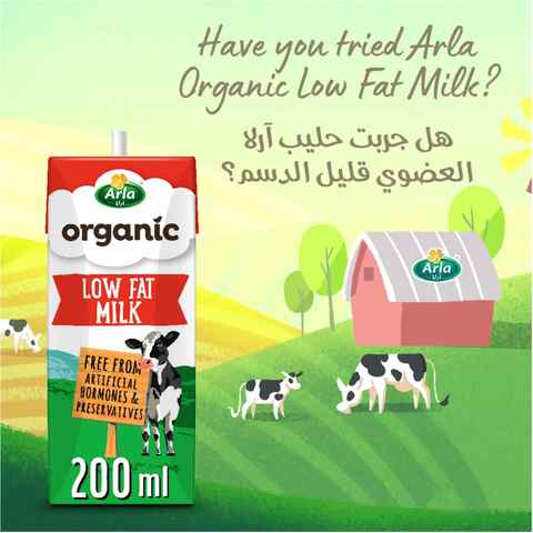 Arla Organic Strawberry Milk 200ml