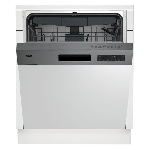 Beko 8 Programs 14 Place Settings Built-In Dishwasher Inox - Fingerprint Proof DSN28420X