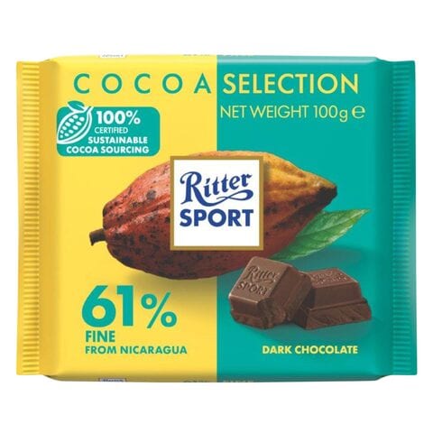 ريتر سبورت شوكولاتة غامقة 61 % بالكاكاو 100 جرام