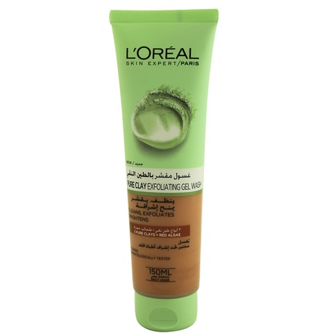 L&#39;Oreal Skin Expert Paris Pure Clay Exfoliating Gel Wash 150 Ml
