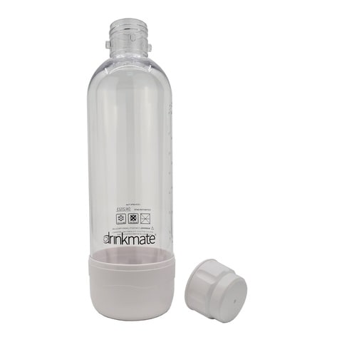 Drinkmate 1L bottle for use with Drinkmate Home Soda Maker - White