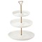 SHALLOW 3 TIER ROUND PLATE WITH GOLD STAND 18,23,28CM DY177G