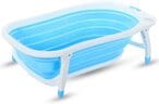 Buy Aiwanto Baby Bath Tub Collapsible  Bath Tub for Kids Foldable Bath Tub Folding Bath Tub Children Bathroom Accessories (Blue) in UAE