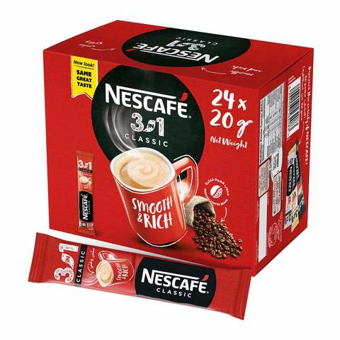 Nescafe 3In1 Classic Instant Coffee 20g X 24 Sticks