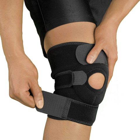 Lushh Knee Support Open Patella Stabilizer with Adjustable Strapping &amp; Extra Thick Breathable Neoprene Sleeve Single Pack