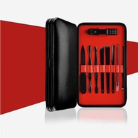 Nail Clipper Set 15 In 1 Nail File Swing Out Nail Cleaner File Popular Gifts For Men &amp; Women Best Nail Care For Manicure Pedicure Home &amp; Travel Manicure Set Red, Black, 11 X 7 X 2 Cm