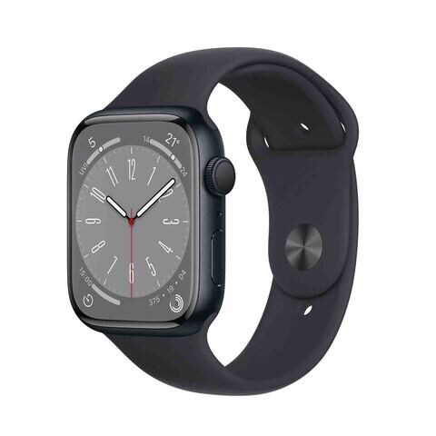 Apple Watch Series 8 (MNP13AE/A) GPS  45 mm  Midnight Aluminium Case with Midnight Sport Band Regular