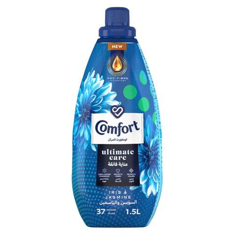 Comfort concentrated Liquid fabric conditioner iris &amp; jasmine scent 1.5 L