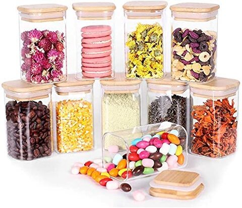 1pc High Borosilicate Glass Mini Square Storage Jar, A Must-have