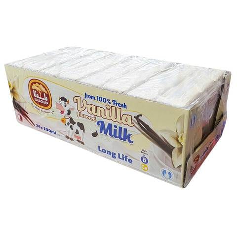 Baladna Long Life Milk Full Fat Vanilla Flavored 200mlx24&#39;s