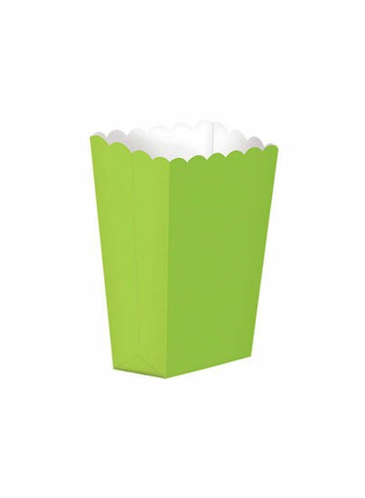 Party Time 6-Pieces 14x6x4cm Light Green Paper Popcorn Box Treat Box Popcorn Snack Boxes For Birthday Wedding Baby Shower- Party Supplies