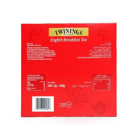 Twinings English Breakfast Tea, 100 Teabags, Premium Black Tea