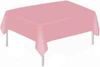 Markq Plastic Tablecloth for Rectangle Table 54&quot; x 72&quot; Disposable Table Cover for Bridal Shower Wedding Birthday Party Decorations (Pink)