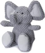 اشتري Godog Checkers Elephant With Chew Guard Technology, Durable Plush Squeaker Dog Toy, Gray, Large في الامارات