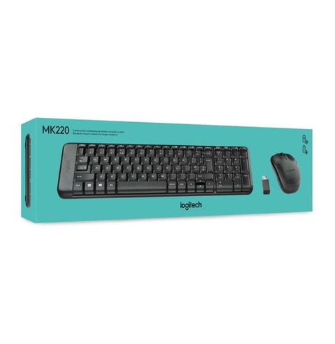 Logitech - Combo Wireless Keyboard &amp; Mouse MK220 - English